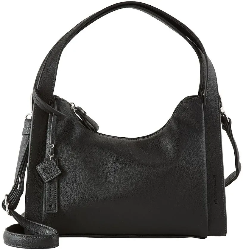 TOM TAILOR Damen TTASPEN M Beuteltasche mit abnehmbarem Logo-Anhänger, schwarz, Uni, Gr. ONESIZE