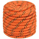 vidaXL Bootsseil Orange 16 mm 250 m Polypropylen