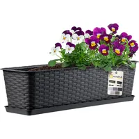 Kadax Balkontopf 60 x 17 x 15 cm Anthrazit