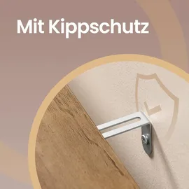 VASAGLE Küchenschrank 140 x 80 x 40 cm Weiß