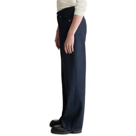 Marc O'Polo Weite Jeans MARC O'POLO DENIM "aus Bio-Baumwolle ohne Stretch", Damen, Gr. 29, Länge 30, blau (dunkelblau), Obermaterial: 100% Baumwolle, unifarben, normal, Jeans