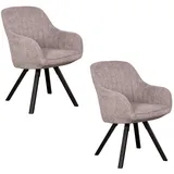 Mr. Deko Esszimmerstuhl, Hellgrau, Textil, Uni, 1-Sitzer, 59x84x61 cm Esszimmer, Stühle, Esszimmerstühle, Armlehnenstühle