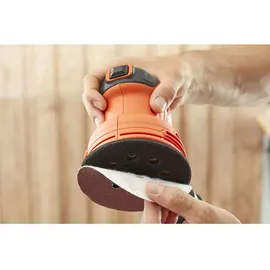 Black & Decker BEW210 Exzenterschleifer inkl. Schleifpapier und Staubfangsack