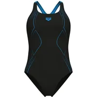 Arena Badeanzug Damen Schwarz/Türkis 36