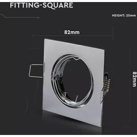 Energmix Einbaurahmen Eckig Chrom