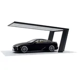 Ximax Einzelcarport My-Port 7 Aluminium Schwarz-Silber 289 cm x 587 cm