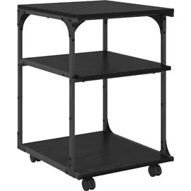 teenpull vidaXL Druckerständer Schwarz Eichen-Optik 43 x 48 x 64 cm