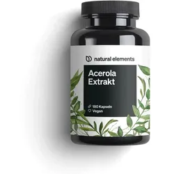 Acerola Extrakt mit Vitamin C – hochdosiert, vegan – 180 Kapseln für 6 Monate – 660mg Acerola Extrakt & 165 mg Vitamin C pro Kapsel – ohne unerwünschte Zusätze 180 St