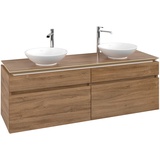 Villeroy & Boch Legato Waschtischunterschrank B60000RH 160x55x50cm, für 2 Waschtische, Kansas Oak