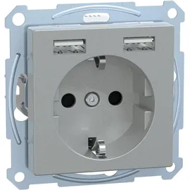 Merten Schuko-Steckdose Aluminium 1 St.