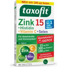 Klosterfrau Zink 15 + Histidin + Vitamin C + Selen Depot Tabletten 40 St.