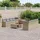 vidaXL Garten-Lounge-Set 11-tlg. beige