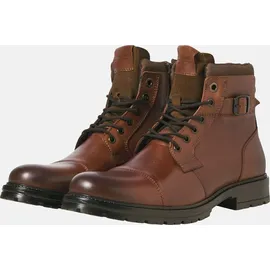 JACK & JONES Herren JFWDEXTER Leather Boot SN Schnürstiefelette, Brown Stone, 40 EU