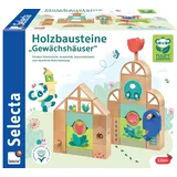 Selecta Holzbausteine Gewächshäuser, 34 Teile