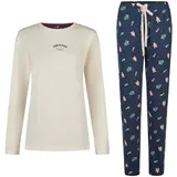 Happy Shorts Pyjama Flanell Weiß L