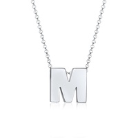 Elli Halskette Damen Buchstabe M Initialen Minimal in 925 Sterling Silber