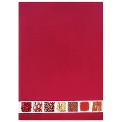 framsohn Geschirrtuch Waffel 'Gewürze' 50 x 70 cm Bordeaux- Rot