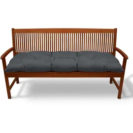 Beautissu Bankauflage 120 x 50 x 10 cm grau 1 St.