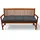 Beautissu Bankauflage 120 x 50 x 10 cm grau 1 St.