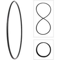 Hoopomania Faltbarer Hula Hoop Rohling, 25mm Rohr, schwarz, Ø95cm