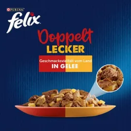 FELIX Doppelt Lecker So gut wie es aussieht Geschmacksvielfalt vom Land in Gelee 120 x 85 g