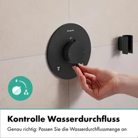Hansgrohe Ecostat Comfort S Duschthermostat Unterputz für 2 Verbraucher Mattschwarz 33715670