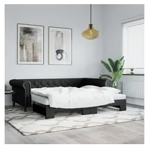 vidaXL Tagesbett 90 x 200 cm Schwarz