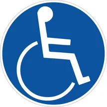 Hermann Schütz Aufkleber Behindertensymbol Dimension 60 x 60 mm