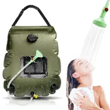 LUPATDY Solardusche Outdoor Campingdusche - 20L Campingdusche Wassersack Heizung mit Duschkopf Gartendusche Pooldusche Warmwasser Shower,Outdoor Camping