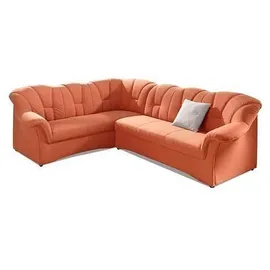 DOMO collection Ecksofa Papenburg B/T/H: 242/190/84 cm L-Form, wahlweise mit Bettfunktion, Langer Schenkel links oder rechts braun