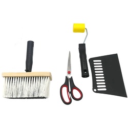 PARKSIDE Tapezier-Set 4-teilig Tapetenroller Quast Schere Spachtel