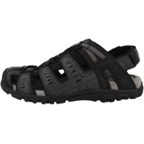 GEOX Herren Uomo Strada C Sport Sandal, Black, 44 EU