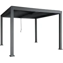 Mendler Pergola MCW-L46 Anthrazit 10 cm Alu-Gestell 3 x 3 m