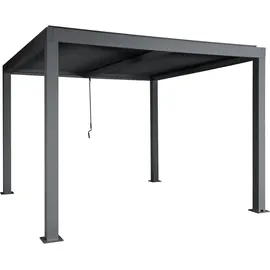 Mendler Pergola MCW-L46 Anthrazit 10 cm Alu-Gestell 3 x 3 m