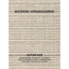 Ted Baker Parker Wollteppich 80 x 150 cm Natur Weiß