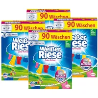 Weißer Riese Color Pulver 360 Waschladungen (4x 90 WL), Colorwaschmittel wirkt riesig stark gegen Flecken, Kalt-Aktiv schon ab 20° C, ergiebiges Waschpulver, ideal für Familien mit Kindern