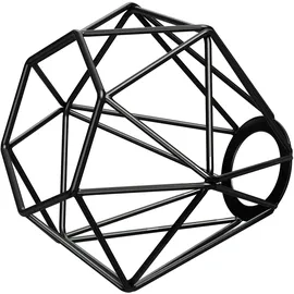 ledscom.de 3 m Textilkabel RETRA, Vintage, Stecker, Schalter, schwarz, Käfig-Schirm