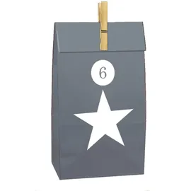 Spetebo Adventskalender Bastelset STERN in grau