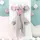 Bayer Puppenkleidung Plüschoverall Grau/Rosa (84205AA)