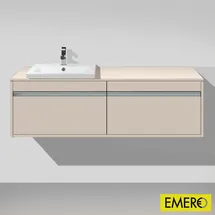 Duravit Waschtischunterschrank 2 Auszüge 140 x 42,6 x 55,5 cm Grau Matt