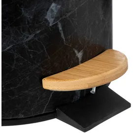 5five simply smart - Abfalleimer soft close metall 3l Lea schwarz marmoreffekt - 5five