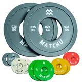 Matchu Sports Matchu Mini Hantelscheiben 0,25 kg 2er Set grau/schwarz
