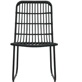 vidaXL Polyrattan Garten Essgruppe 9-tlg. schwarz