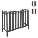 Mendler Verkleidung für Klimaanlage/Wärmepumpe HWC-K58, Abdeckung Schutzgitter Pflanzenregal, Metall 80x90x39cm ~ grau