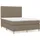vidaXL Boxspringbett 140 x 200 cm Taupe