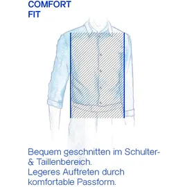 Olymp Herren Hemd weiß Comfort Fit, weiß, NOS