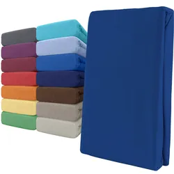Spannbettlaken Boxspringbett 100% Baumwolle 180-200x220 cm Blau