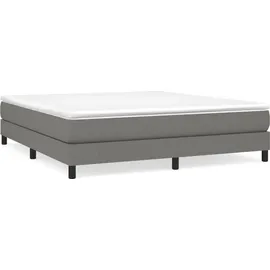 vidaXL Boxspringbett 180 x 200 cm Dunkelgrau
