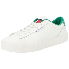 Tommy Hilfiger Tommy Jeans Damen Cupsole Sneaker Schuhe, Mehrfarbig (Ivory / Cape Green), 38 EU