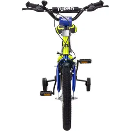 ACTIONBIKES MOTORS Actionbikes Kinderfahrrad Turbo 16 Zoll Stützräder, V-Brake-Bremsen, Lenker-/Kettenschutz, Klingel